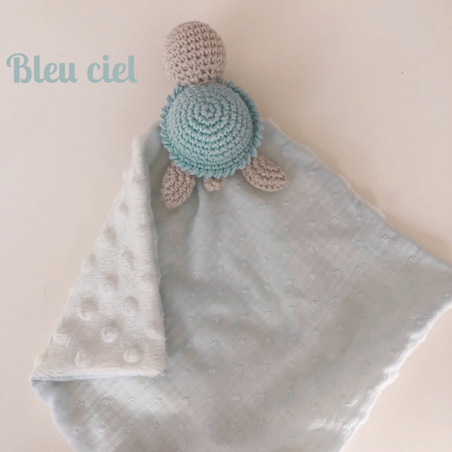 Doudou tortue personnalisé au crochet