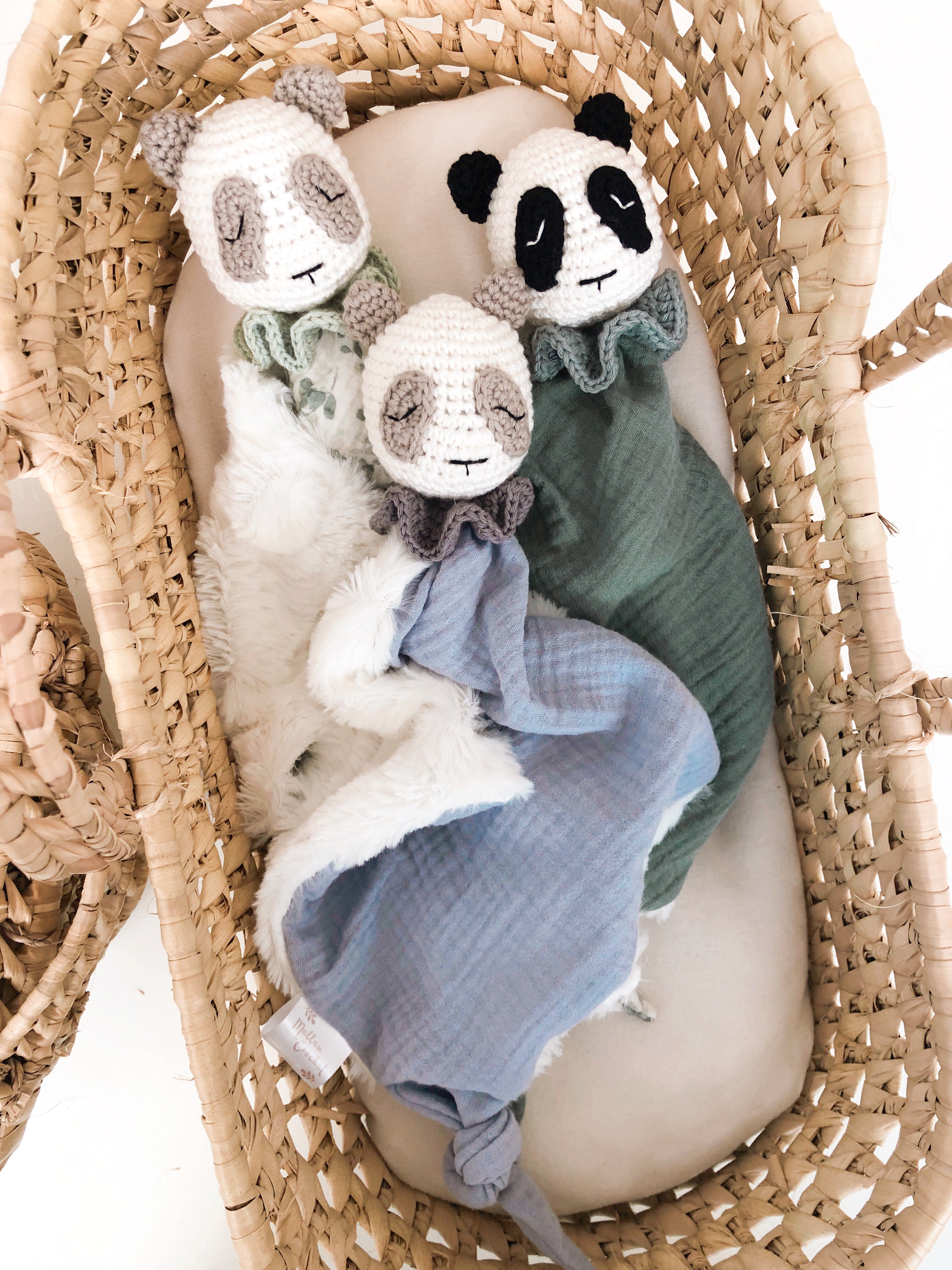 Peluche 'panda' et son bébé