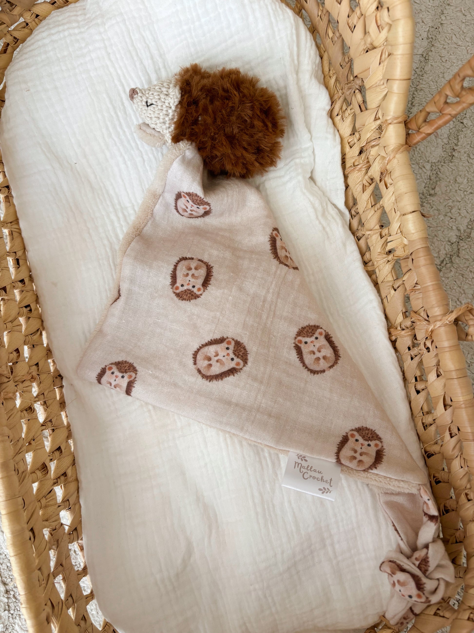 doudou bébé hérisson