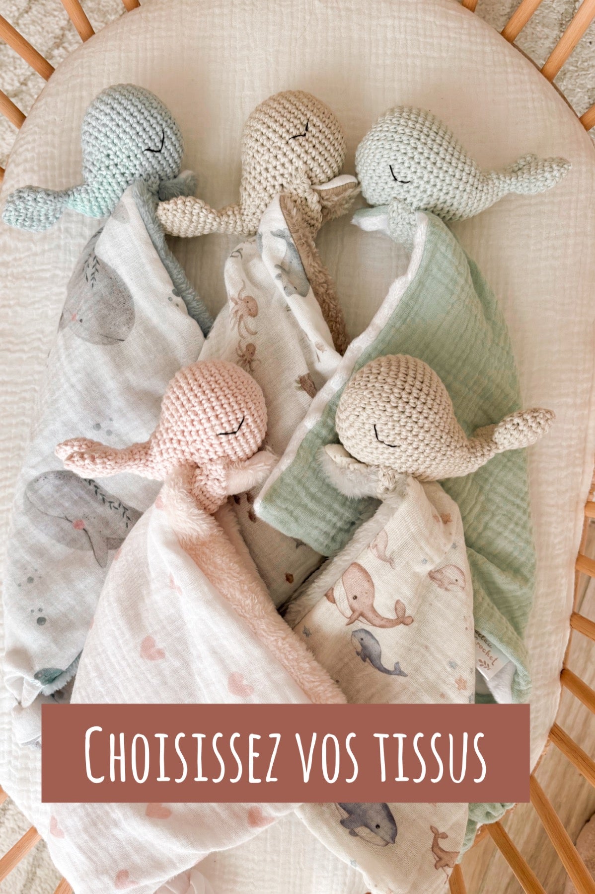 doudou personnalisé baleine